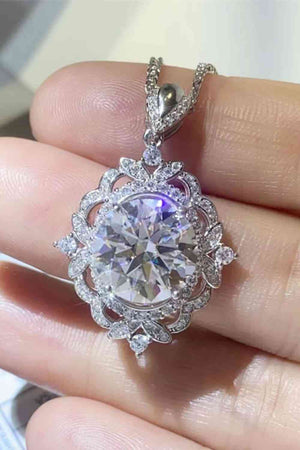 Royal 5 Carat Moissanite Sterling Silver Necklace