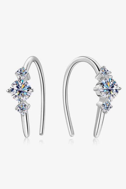 18k Gold Plated Moissanite Sterling Silver Earrings